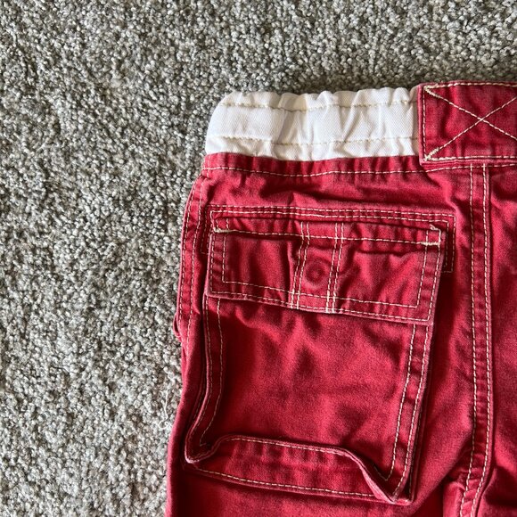 Mini boden shorts boys 4 red cargo casual summer classic preppy vacation school - Picture 4 of 13